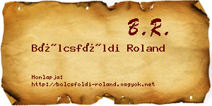 Bölcsföldi Roland névjegykártya